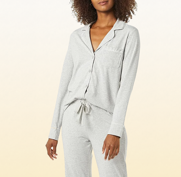 Cotton Modal Long Sleeve Shirt Full Length Pajama Set